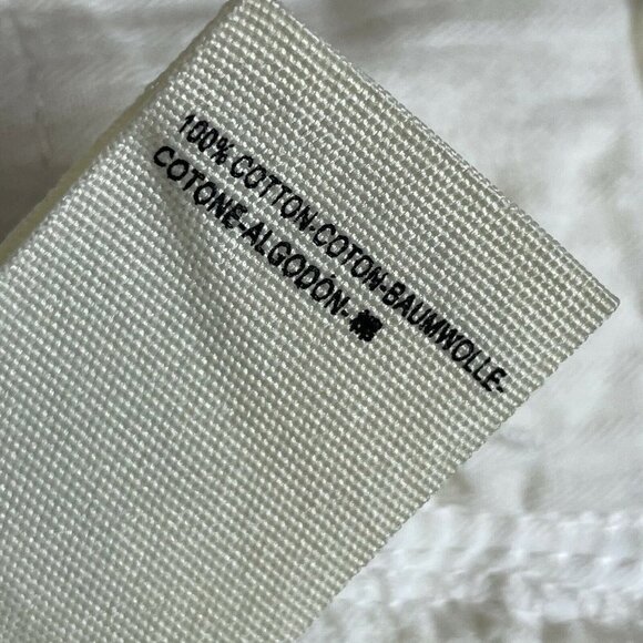 We the Free Size 28 Ivory Denim Skirt Free People Distress Raw Hem Button-Fly - Picture 5 of 6